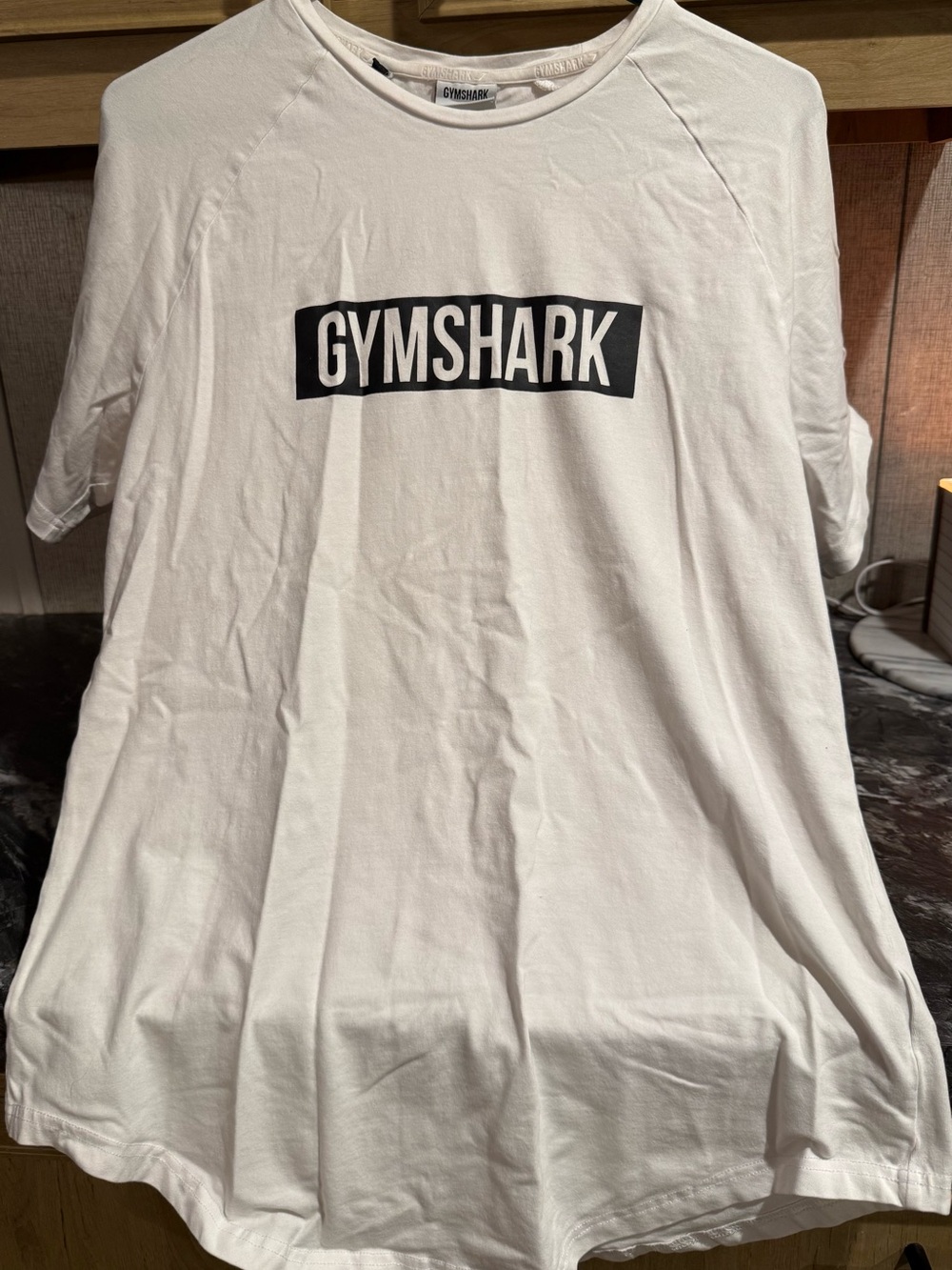Gymshark White Short-Sleeve Logo Tee